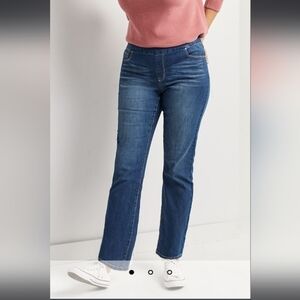 R JEANS Reitmans  pull On straight leg 5 pocket Jean size 36 ( 20R)